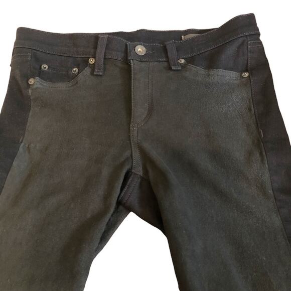 RAG & BONE Lamb Leather Hyde Front Skinny Black Jeans W1620K5 Denim COAL 29 - Picture 12 of 15